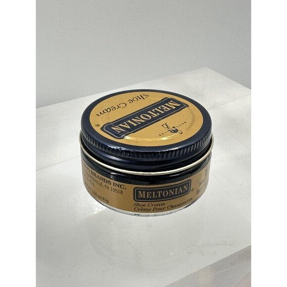 RARE! Navy #21 MELTONIAN English Boot & Shoe cream Leather POLISH - Picture 1 of 7